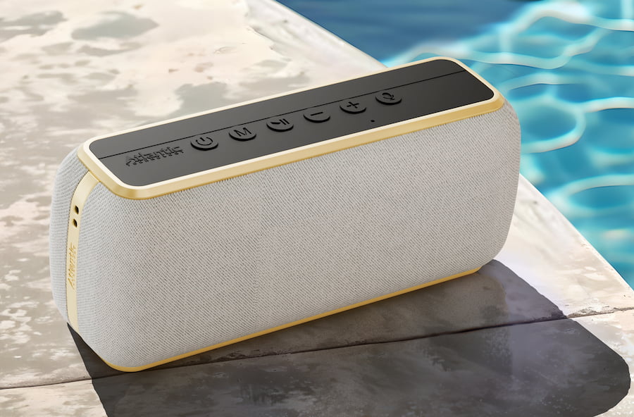 Atlantic Technology Nexa 1 Portable Bluetooth Speaker by Pool