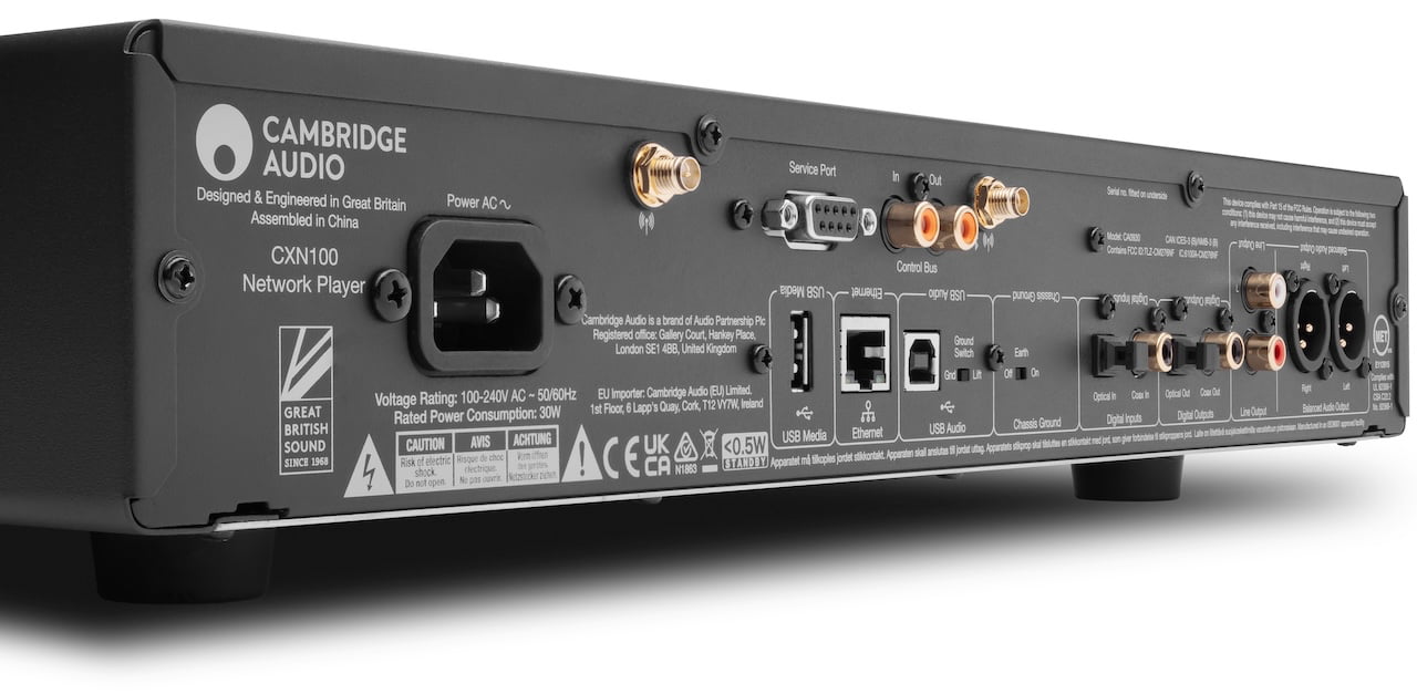 Cambridge Audio CXN100 Network Player Rear Angle