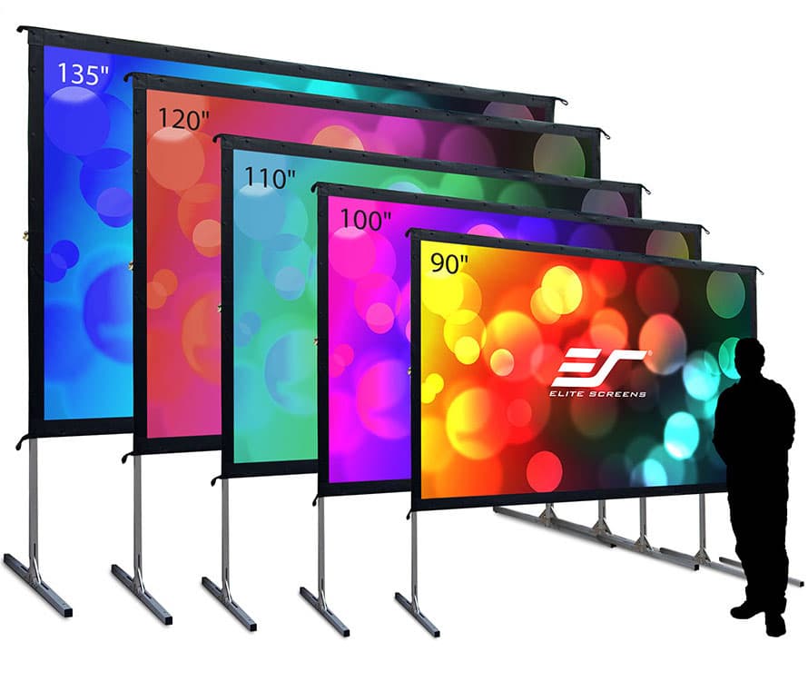 Elite Screens Sizes from 90 to 135-inches Diagonal