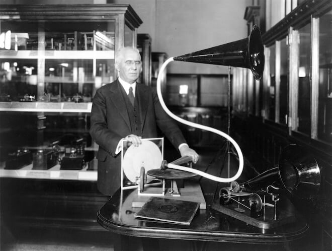 Emile Berliner with Phonograph