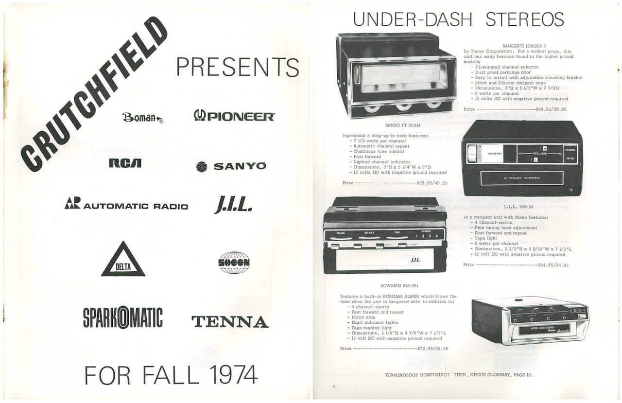 First Crutchfield Catalog Cover in 1974