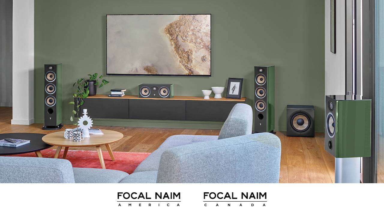 Focal Naim North America Logos with Focal Aria Evo X Loudspeakers