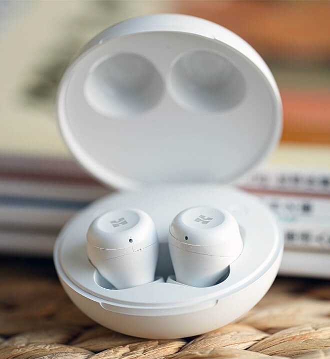 HiFiMAN TWS450 Wireless ANC Earbuds in Case Front