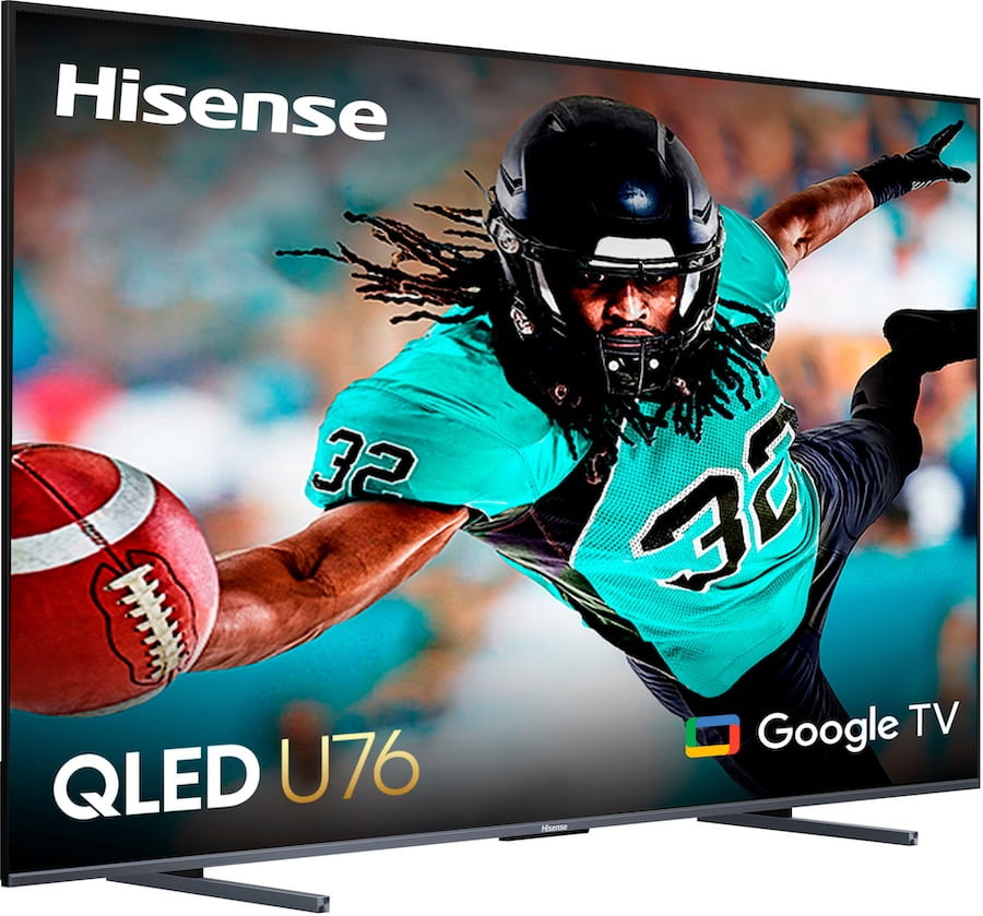 Hisense U76 Series QLED 4K Google TV Angle