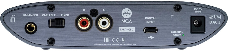 iFi ZEN DAC 3 Rear