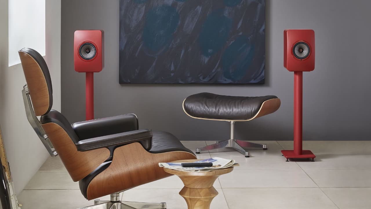 KEF LS50 Wireless II Speakers in Red Lifestyle