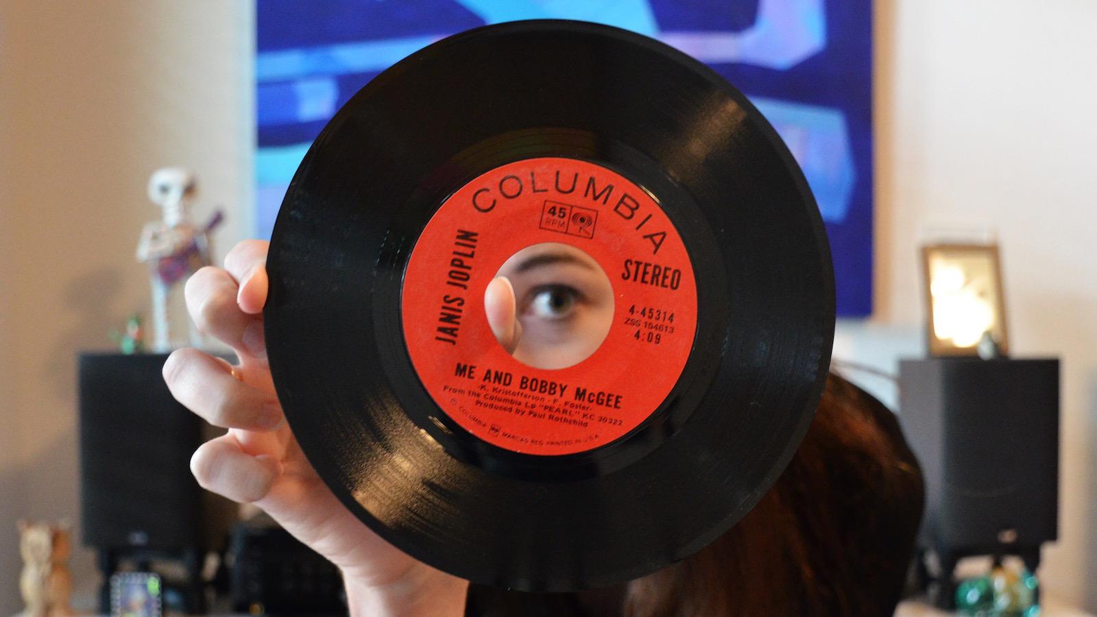 Lauren Halliday Behind Bobby McGee 45 RPM Record