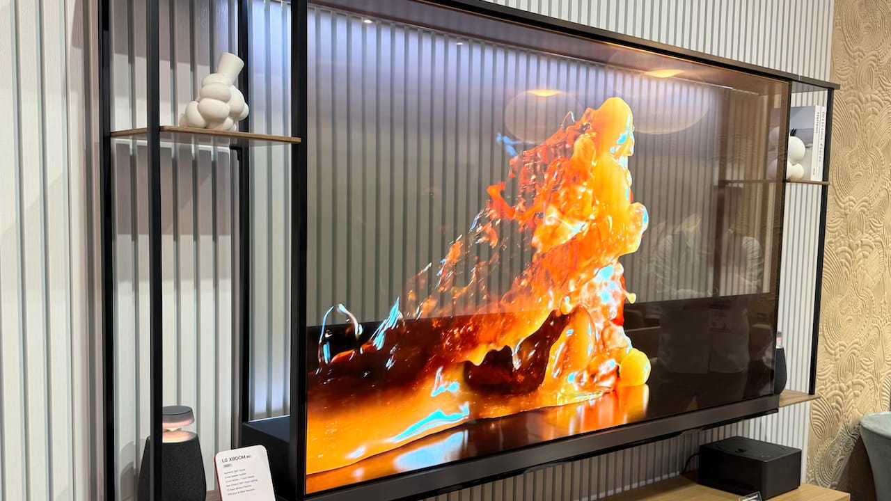 LG Signature OLED T Transparent TV at CES 2024