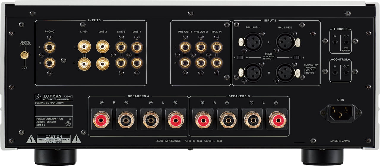 Luxman L-509Z Integrated Amplifier Rear