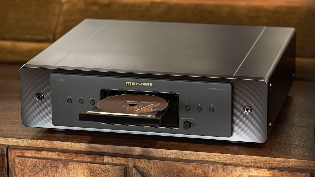 Marantz CD60 CD Player Black Tray Open Angle