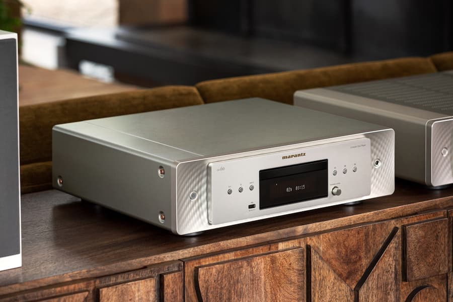 Marantz CD60 CD Player Silver Angle Lifestyle