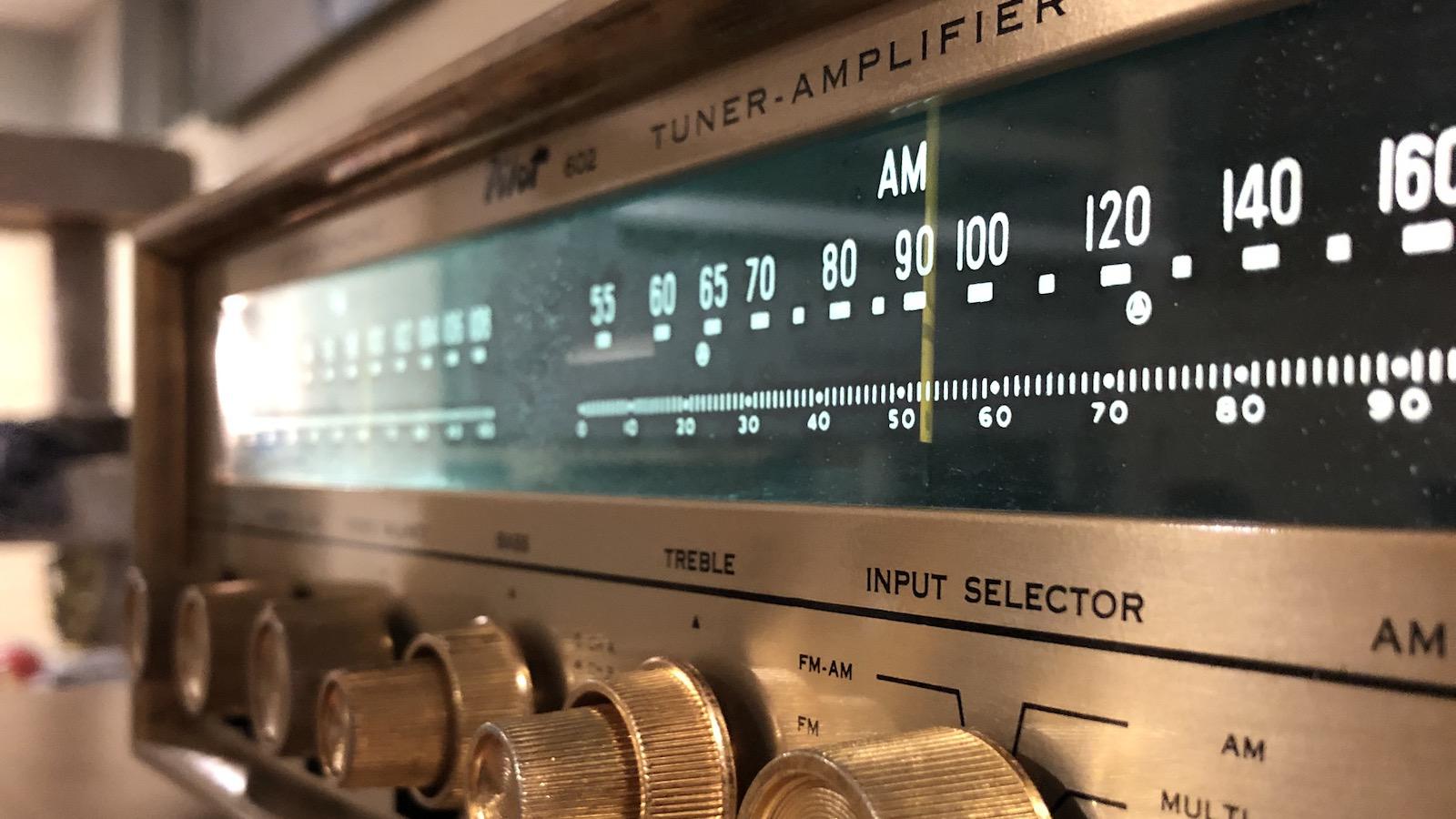 Pilot 602 Tuner Amplifier closeup angle