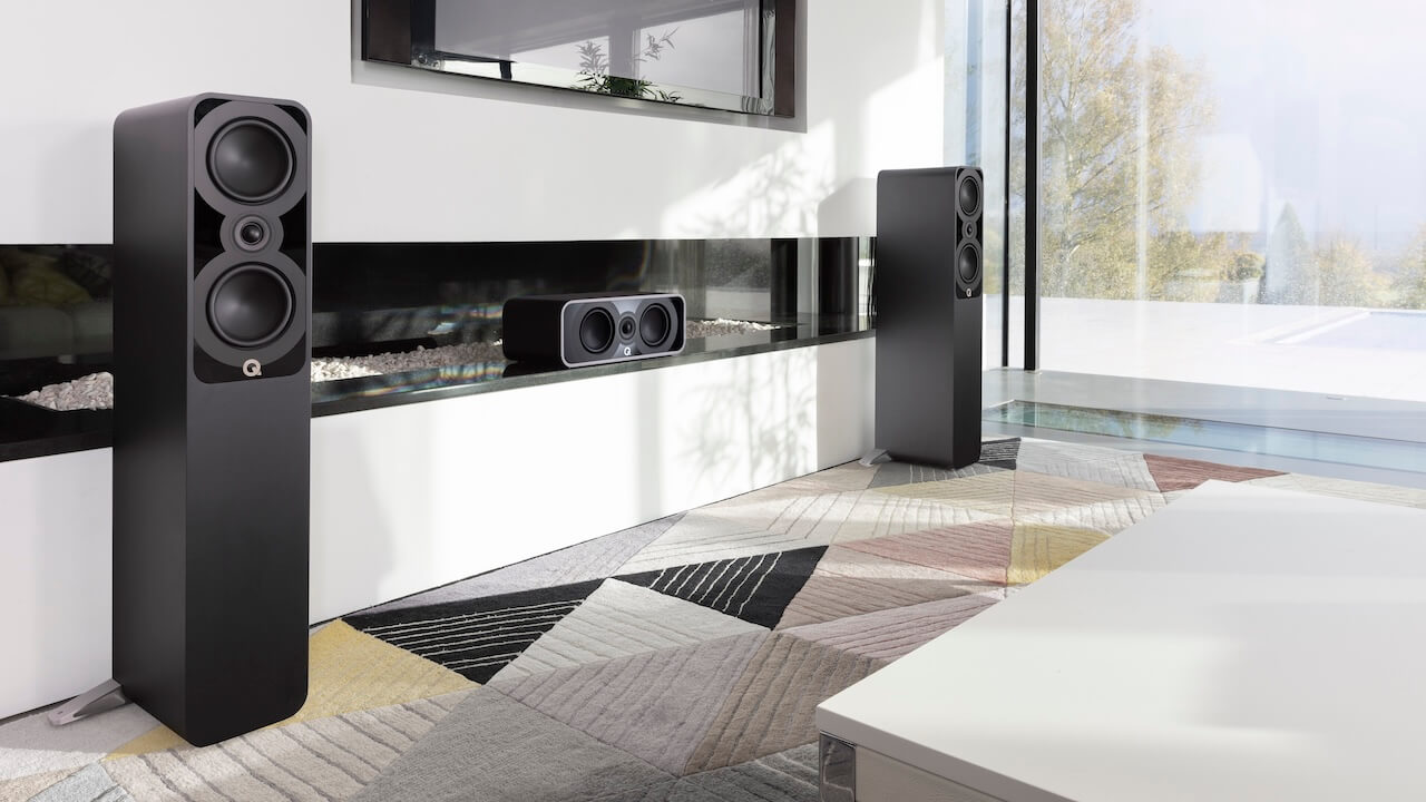 Q Acoustics 5040 Floorstanding Loudspeakers in Black Lifestyle