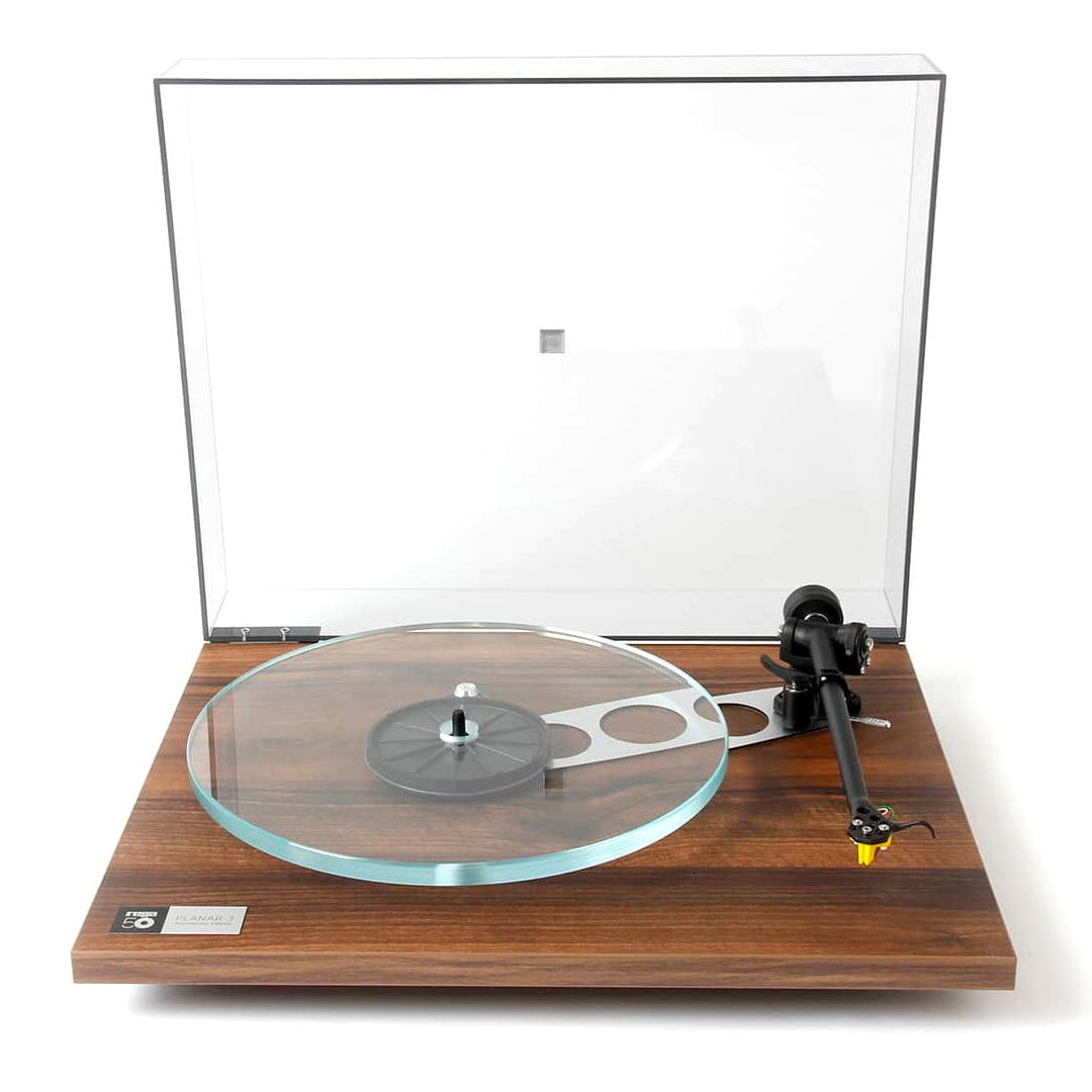 Rega Planar 3 50th Anniversary Turntable Front with Cover Open