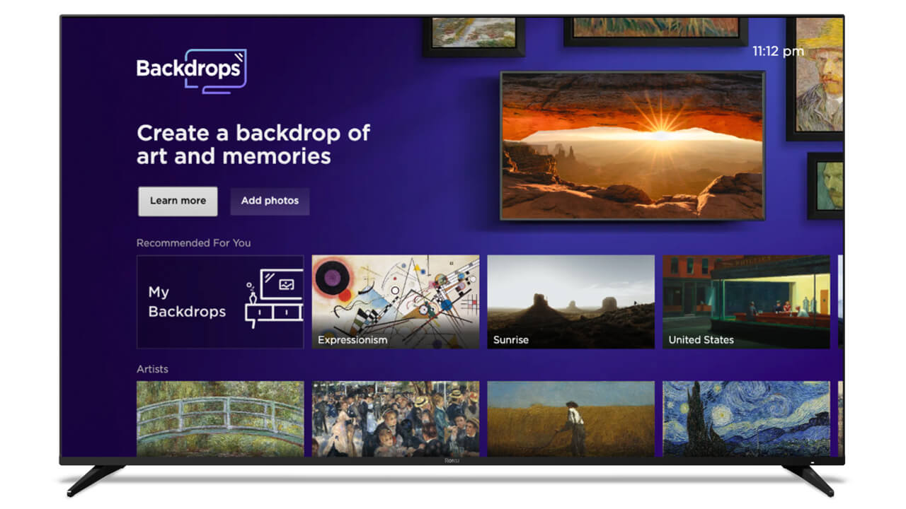 Create Backdrops on 2024 Roku Pro Series TV