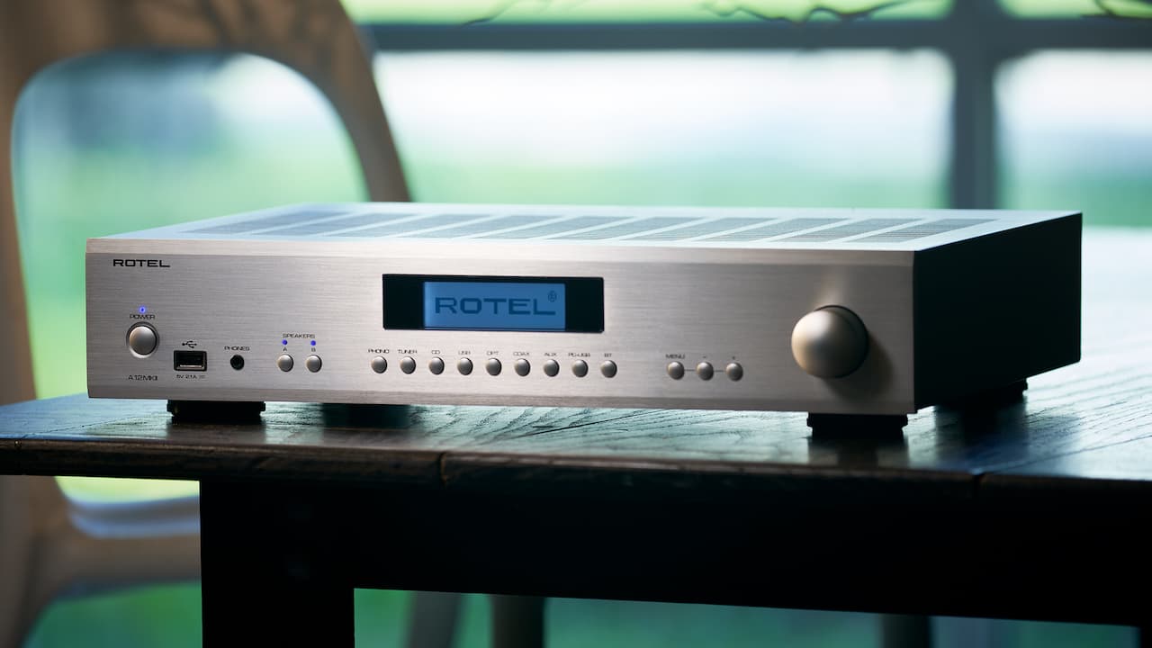 Rotel A12MKII Integrated Amplifier Silver Front Beauty