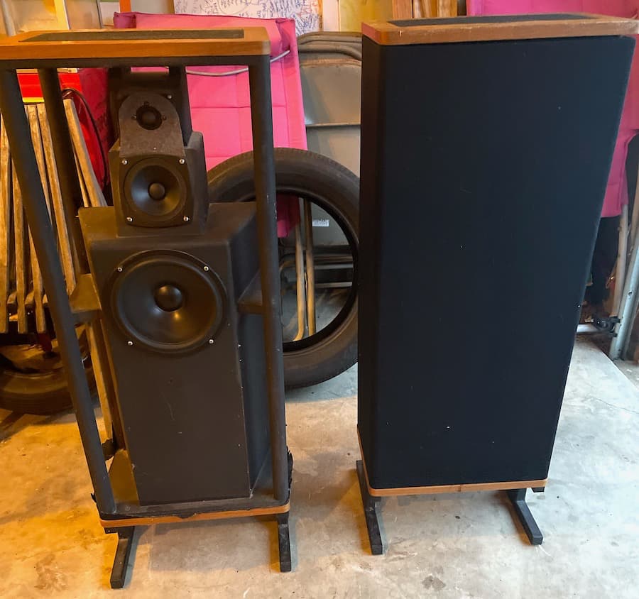 Vandersteen 2c Loudspeakers in the garage