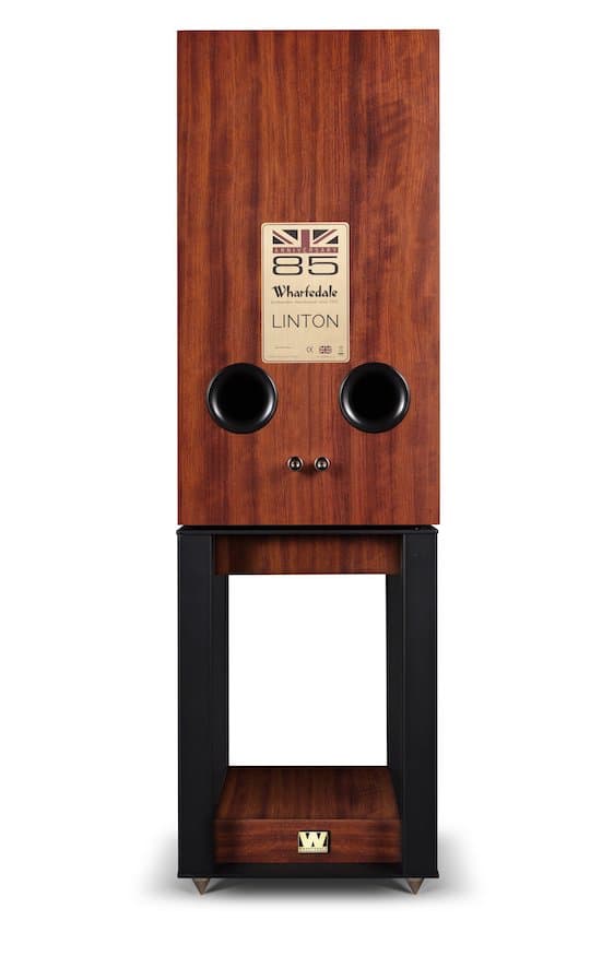 Wharfedale Linton Heritage Loudspeaker Rear in Red Mahogany