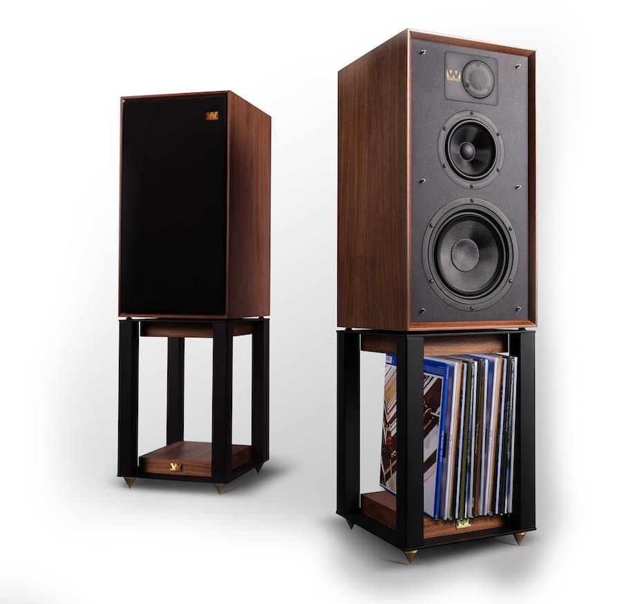 Wharfedale Linton Heritage Loudspeaker on Stands in Walnut