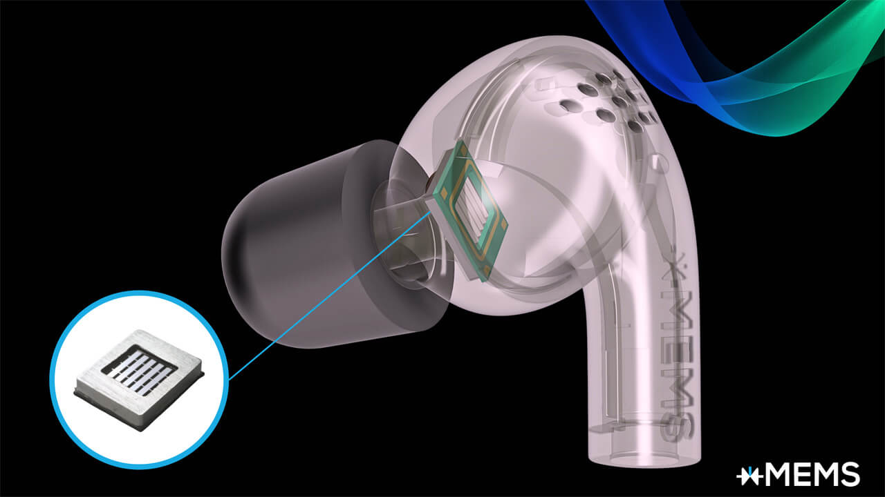 xMEMS Cypress Earbud Diagram